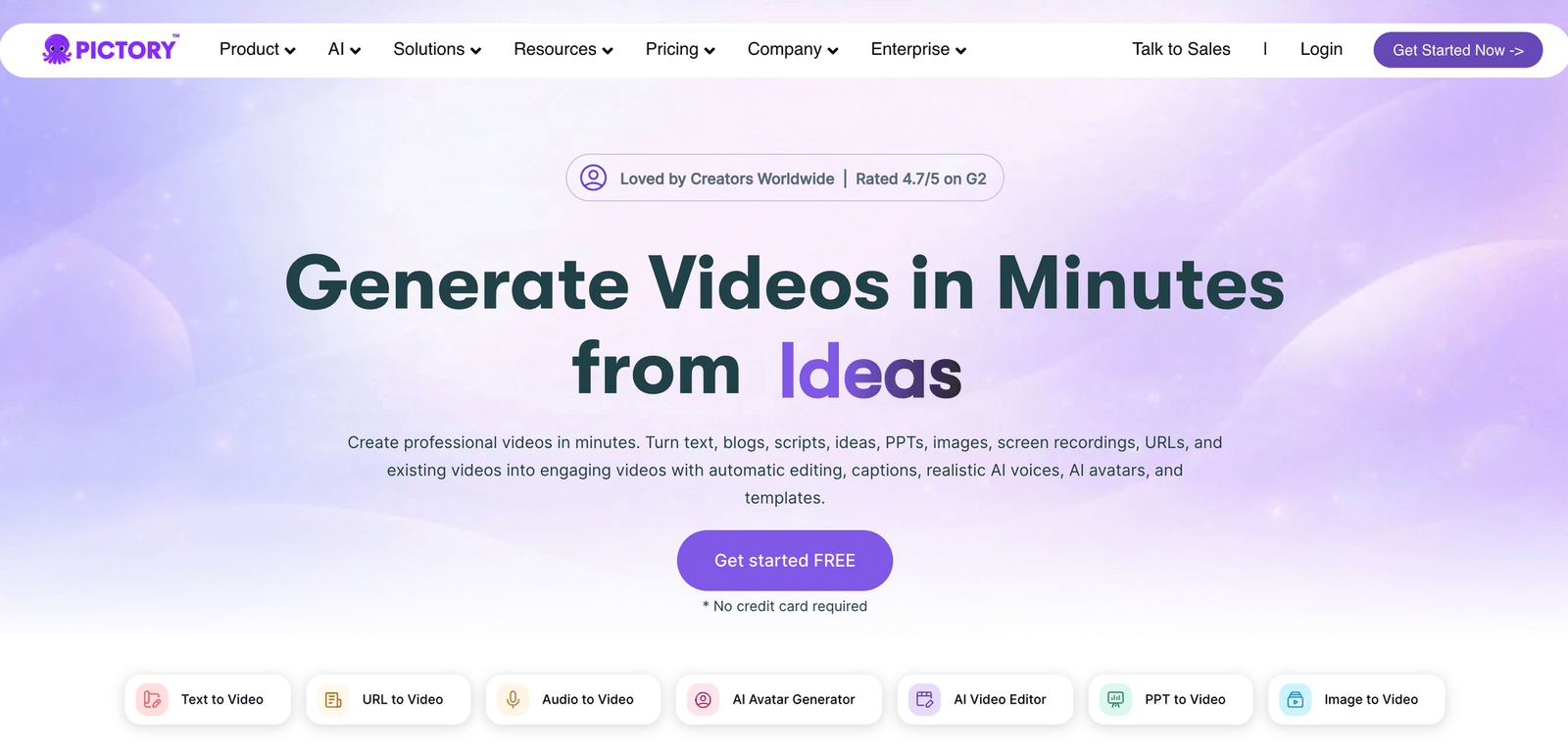 Pictory website